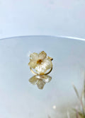 Bague petite Fleur d'hortensia beige
