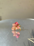 Bague petite Fleur d'hortensia rose