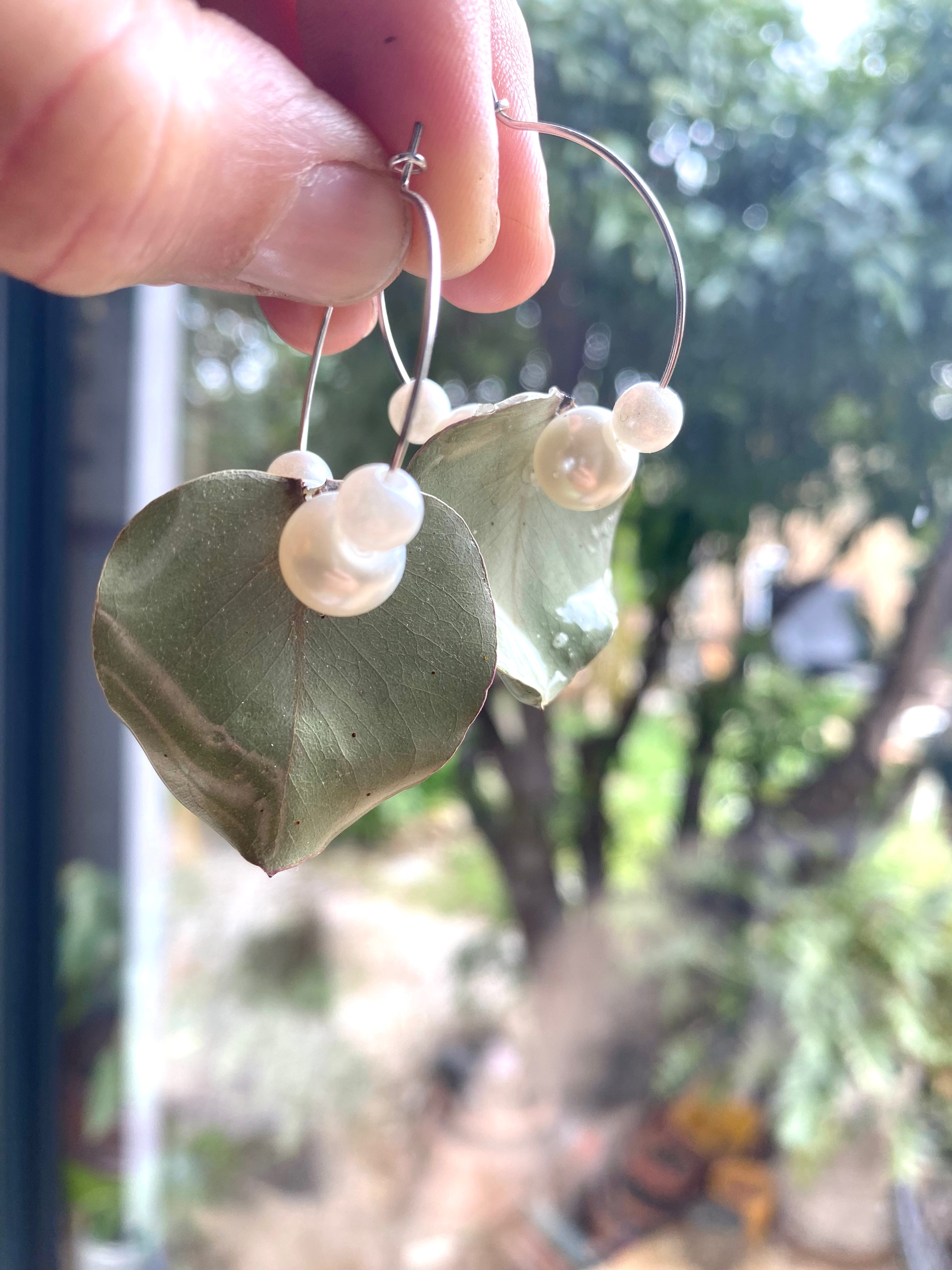 Créole Eucalyptus & Perles nacrées blanches