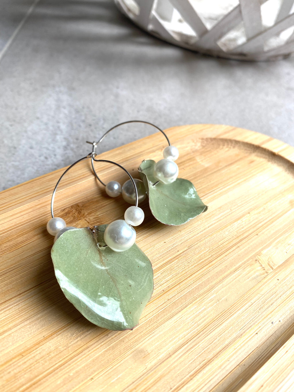 Créole Eucalyptus & Perles nacrées blanches