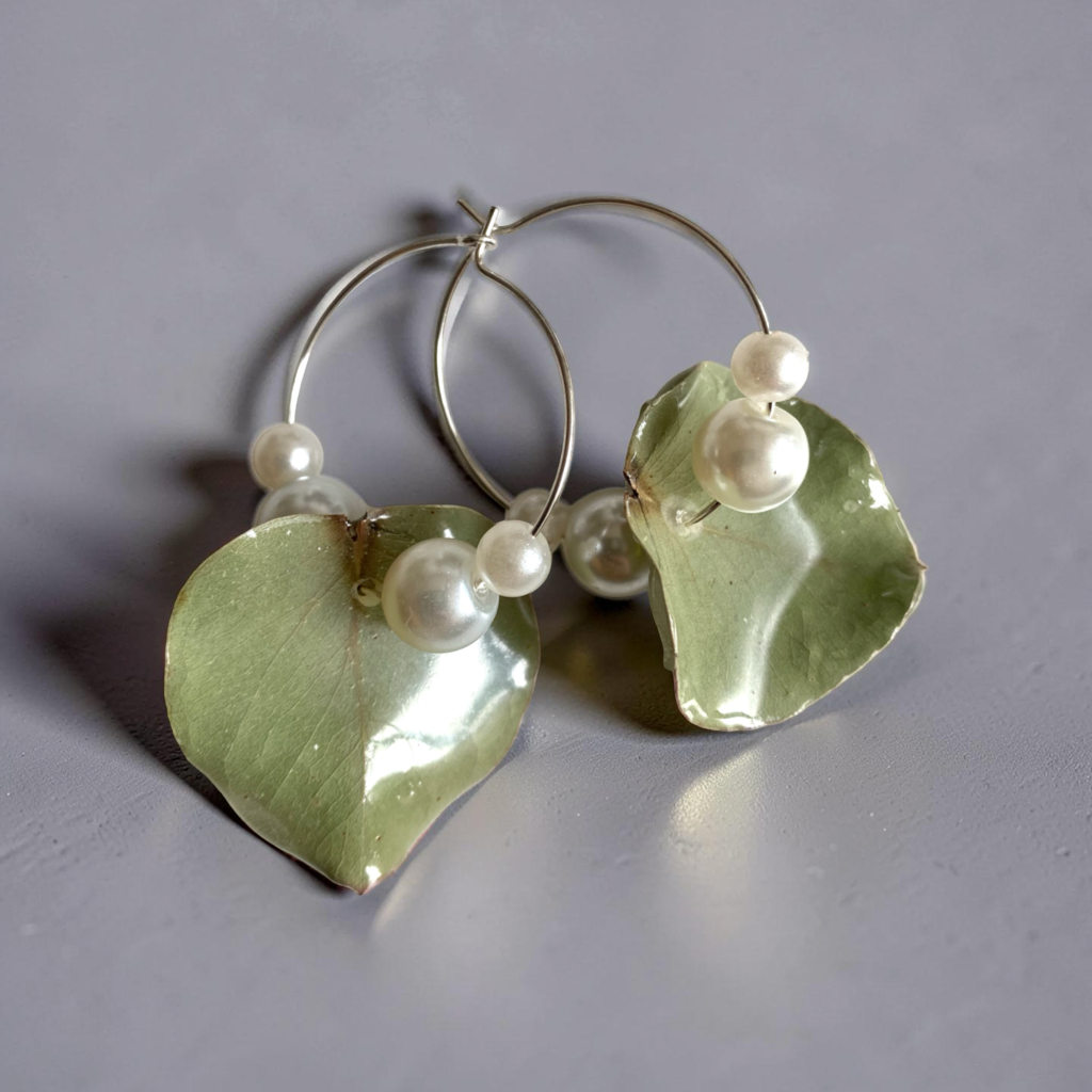 Créole Eucalyptus & Perles nacrées blanches