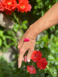 Bracelet pétale rose Plaqué OR