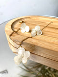 Bracelet fleur hortensia blanc Plaqué OR