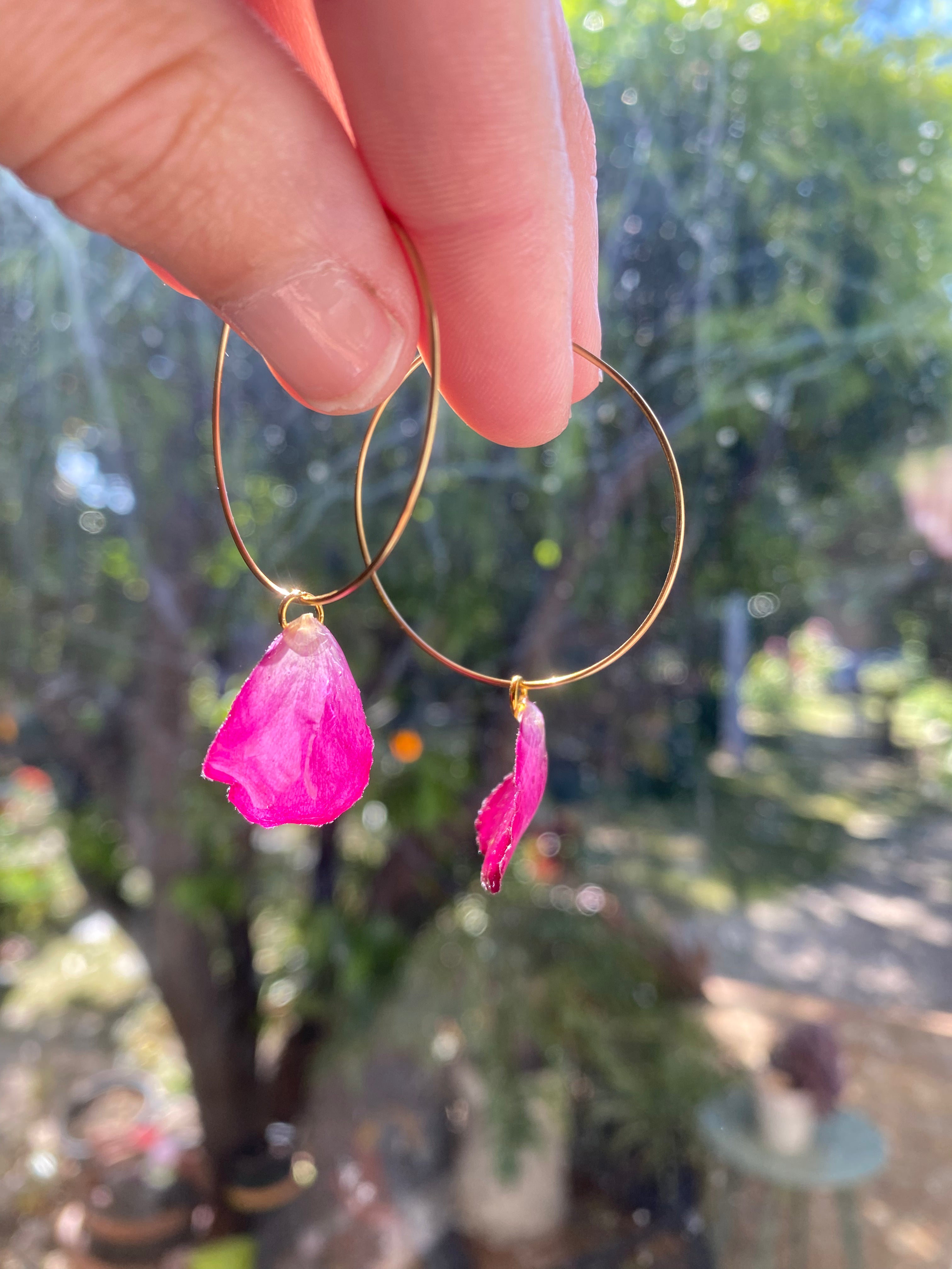 Créole doré pétale rose